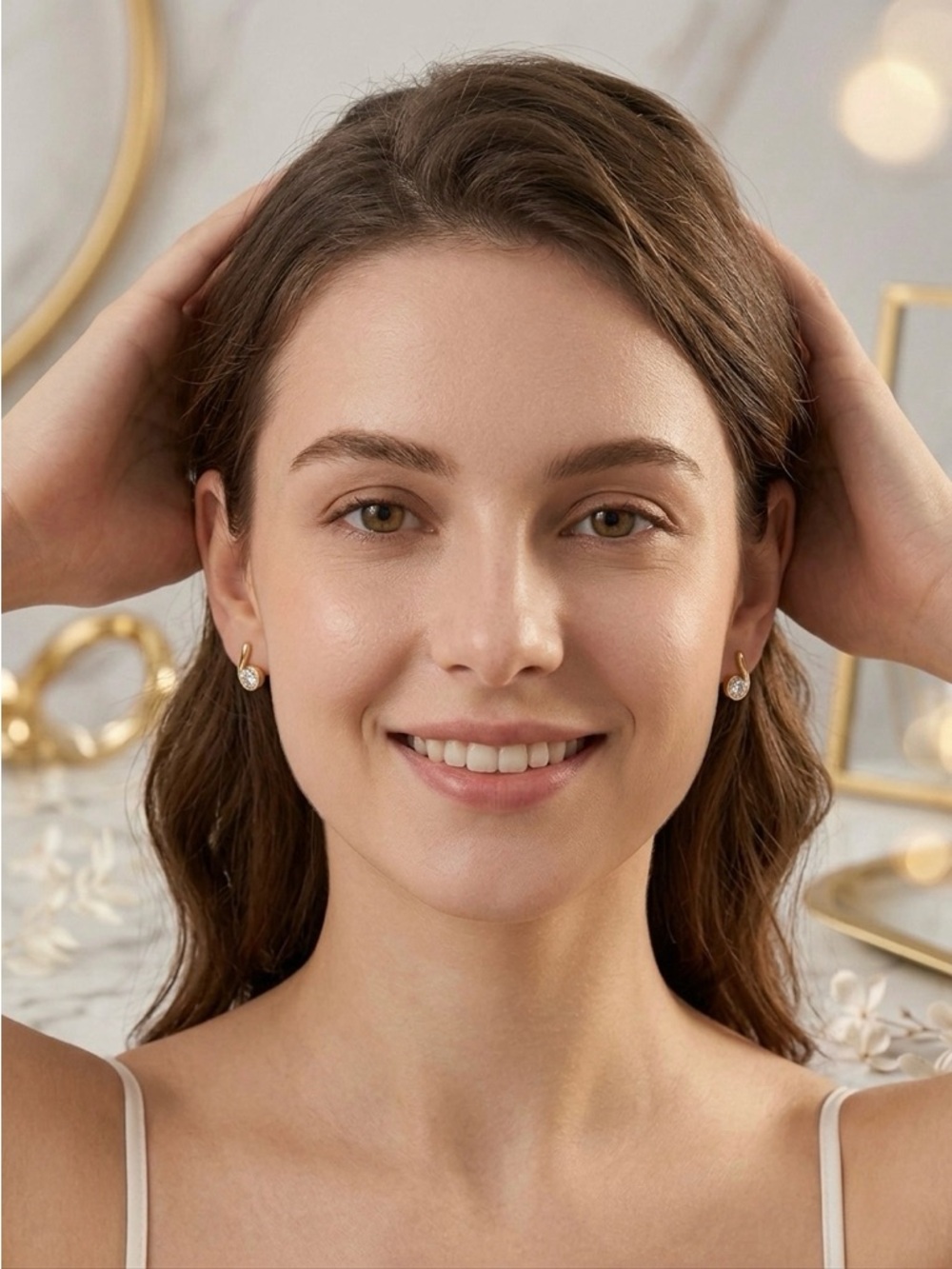 S925 Minimalist Moissanite Music Note Studs Earrings - Picture 4 of 6